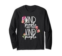 Las Personas amables Son mi Tipo de Personas con Bonitas Flores Manga Larga