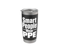 Las personas inteligentes usan PPE Regalo de campaña de cultura de seguridad en el lugar de trabajo Vaso térmico de acero inoxidable de doble pared