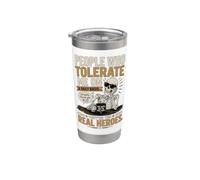 Las personas que me toleran a diario son verdaderos héroes Vaso térmico de acero inoxidable de doble pared
