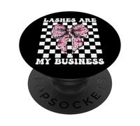 Las pestañas Son mi Negocio Lash Tech Técnico de pestañas Chica Mamá PopSockets PopGrip Adhesivo