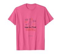 Las piernas están cansadas de Saltar a conclusiones Todo el día Camiseta, Hombre, Rosa Jaspeado, 3XL
