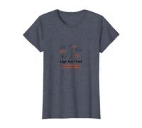 Las piernas están cansadas de Saltar a conclusiones Todo el día Camiseta, Mujer, Azul Jaspeado, 3XL