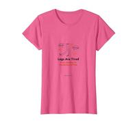 Las piernas están cansadas de Saltar a conclusiones Todo el día Camiseta, Mujer, Rosa Jaspeado, M