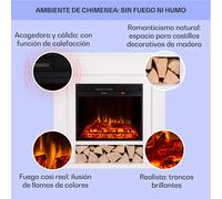 Las Pilas Chimenea eléctrica Calefactor ventilador 900/1800W Temporizador semanal Mando a distancia