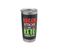 Las pilas de tocino son bocadillos cetogénicos Beneficios para la salud Dieta cetogénica Vaso térmico de acero inoxidable de doble pared