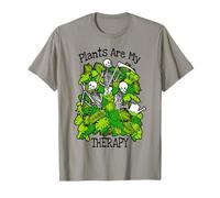 Las Plantas Son mi Terapia Jardinero esquelético Amante de Las Plantas Camiseta