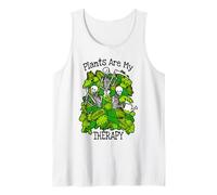 Las Plantas Son mi Terapia Jardinero esquelético Amante de Las Plantas Camiseta sin Mangas