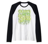 Las Plantas Son mis cogollos Jardinero Jardinería Floral Flores de Primavera Camiseta Manga Raglan