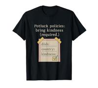 Las políticas de Potluck traen amabilidad diseño de Diversidad en Colores Pastel Camiseta