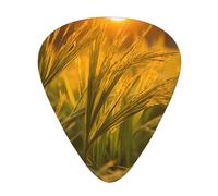 Las púas de guitarra Sunset Wheat en tamaños finos, medianos y gruesos, juego de 12 piezas, adecuadas para guitarra eléctrica y varios instrumentos