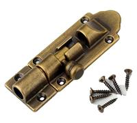 las puertas, Gold And Antique Copper Barrel Bolt Latch For Doors Windows Cabinets 3 Sizes With Mounting Screws(Antique Copper,2cm)