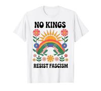 Las Ranas resisten el fascismo Retro Groovy Rainbow No Kings Hippie Camiseta