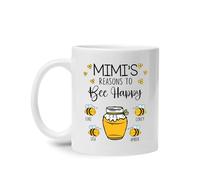 Las Razones De Mimi Para Ser Feliz Tazón De Café Cerámica Tazas Té Graciosa Tazón Regalos Divertidos Para Amigos Novios Familiares 330Ml