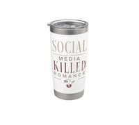 Las redes sociales antiguas mataron el humor de las citas románticas Vaso térmico de acero inoxidable de doble pared