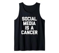 Las Redes sociales Son un cáncer - Novedad sarcástica Divertida Camiseta sin Mangas