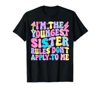 Las Reglas de la Camisa de la Hermana más Joven no se aplican a mí Funny Sibling Camiseta gráfica económica