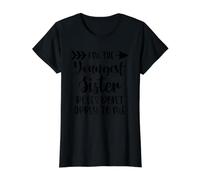 Las Reglas no se aplican a mí Hermana más Joven 3 Coincidencia de Hermanas Camiseta gráfica económica, Mujer, Negro, XS