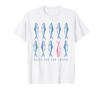 Las Reglas Son para los Perdedores Rebel Fish Humor Anti-conformidad Camiseta