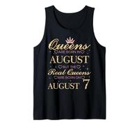 Las Reinas Nacen en Agosto Las Reinas Reales Nacen el 7 de Agosto Camiseta sin Mangas