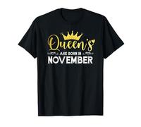 Las reinas nacen en noviembre Fiesta de cumpleaños de Queen Girl Camiseta
