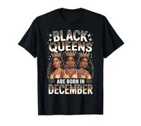 Las Reinas Negras Nacen en diciembre, cumpleañera Afro Crown Camiseta