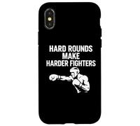 Las Rondas duras Hacen Que los Luchadores Sean más difíciles Cita de Boxeo Carcasa para iPhone X/XS
