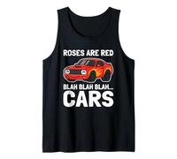 Las Rosas de Muscle Car Son Rojas, un Poema Parodia, Linda Caricatura Kawaii Camiseta sin Mangas