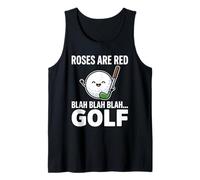 Las Rosas de Pelota de Golf Son Poema Rojo Parodia Lindo Kawaii Dibujos Animados Camiseta sin Mangas