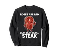 Las Rosas Fuertes de Carne Son carnívoro Amante de la Carne de chuleta de Juego de Palabras Rojo Sudadera