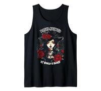 Las Rosas Son Rojas, mi Mundo es Negro, Rosas góticas, Mujer gótica Camiseta sin Mangas