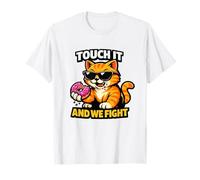 Las rosquillas lo tocan y luchamos contra los Amantes de Las rosquillas para Gatos Camiseta