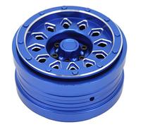 Las ruedas RC de núcleo de búsqueda de alta búsqueda yizisEcce, para scx6 axial, borde de rueda de cuentas a escala 1/6, aleación de aluminio, resistente al desgaste, para Jlu, (Azul)