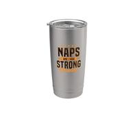 Las siestas y yo tengo una fuerte declaración de química Vaso térmico de acero inoxidable de doble pared