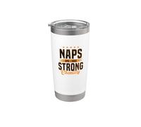 Las siestas y yo tengo una fuerte declaración de química Vaso térmico de acero inoxidable de doble pared