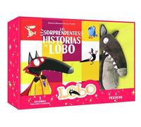Las sorprendentes historias del lobo (LOBO/LLOP). Cofre de cuentos con peluche