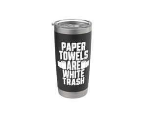 Las toallas de papel son basura blanca ama reciclar basura reciclaje Vaso térmico de acero inoxidable de doble pared