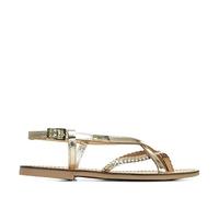 Las Tropezianas por Sr. Belarbi Mujer Chou Sandalias Bride Trasera, Dorado, 40 EU