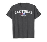 Las Tunas Cuba Camiseta, Hombre, Jaspeado Oscuro, 5XL