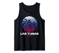 Las Tunas Cuba Retro Atardecer Palmeras Tropical Cuba Viajes Camiseta sin Mangas