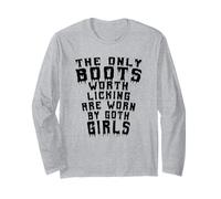 Las únicas botas que vale la pena lamer son usadas por chicas góticas Manga Larga