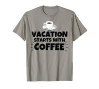 Las Vacaciones comienzan con el café Camiseta