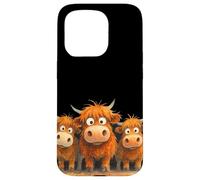 Las Vacas de Las Tierras Altas Las alegres Carcasa para iPhone 15 Pro
