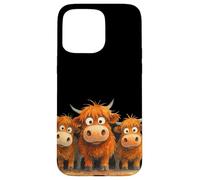 Las Vacas de Las Tierras Altas Las alegres Carcasa para iPhone 15 Pro MAX