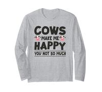 Las Vacas me Hacen Feliz, no Tan Divertida Vaca Manga Larga