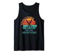 Las vasectomías previenen el aborto Retro Pro Choice Feminista Camiseta sin Mangas