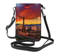 Las Vegas - Bolso cruzado pequeño con estampado de puesta de sol para teléfono celular, monedero, monedero, monedero, múltiples bolsillos