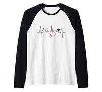 Las Vegas el Horizonte Latido del Corazón Nevada Sin City Camiseta Manga Raglan