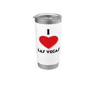 Las Vegas, I Heart(Amor) Vaso térmico de acero inoxidable de doble pared