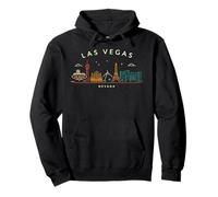 Las Vegas Nevada Skyline - Recuerdo de Viaje Minimalista Sudadera con Capucha