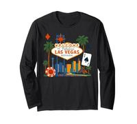 Las Vegas Nevada Viaje de Vacaciones Souvenir NV Skyline Manga Larga
